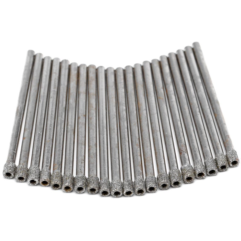 Jingling بت الحفر الماسي JINGLING 3 مم، بتات الحفر الماسي 1/8"، بت الحفر الزجاجي، أدوات بتات ثقب مغطاة لقطع الحجر، عبوة من 20 قطعة - Image 1